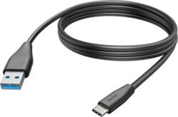 Hama Cablu date HAMA 201597, USB-C - USB-A , 3m, negru (4047443486745)