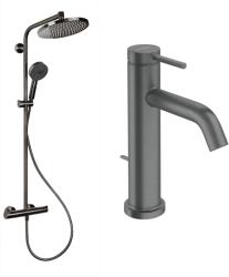 Hansgrohe Crometta set de baie perete cu termostat cu duș de ploaie || 88002387 (88002387)