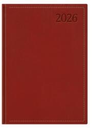 KALENDART Agendă tradițională Kalendart 2026 T012 B6, cu organizare săptămânală, de culoare bordeaux, 26T012T-002 (26T012T-002)