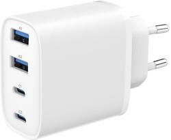 Gembird 4-портово 40 W GaN USB Power Delivery бързо зарядно устройство, бяло (TA-UC-2A2C-PD40-01-W)