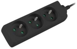 Lanberg Distribuitor LANBERG negru, 3 m, 3X 230 V (PS0-03E-0300-BK) (PS0-03E-0300-BK)