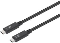 Manhattan Cablu Manhattan - USB-A tată la USB-C tată, 1 m, 100 W/5 A, 4K 60 Hz, negru 355223 (355223)