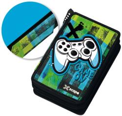 Graffiti Penar cu rechizite Graffiti Xscape - Game On, 2 fermoare (269332) Penar