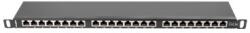 Lanberg PPS5-0024-B Patch Panel 24 portos 0.5U cat. 5e árnyékolt fekete (PPS5-0024-B)