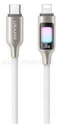 USAMS iPhone 14 Plus / 14 Pro Max / 14 Pro USAMS TC adatkábel Type-C - lightning, 120cm, TITÁNSZÜRKE (SJ749USB02) (SJ749USB02)