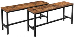 VASAGLE Magnolia modellasztal, 108x32, 5x50 cm, rusztikus barna/fekete