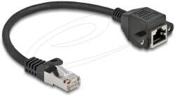 Delock Network cable extension S/FTP RJ45 male to RJ45 female, Cat. 6A, 25 cm, black (DELOCK-86998)