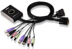 ATEN CS682, 2-Port USB DVI/Audio Cable KVM Switch (2x 1.2m) (ATEN-CS682-AT)
