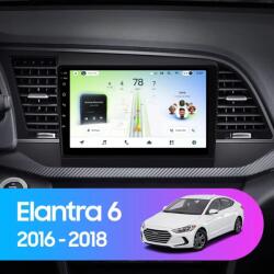  Autós navigáció Teyes CC4L DTS Hyundai Elantra 6 2015-2018 6+64GB 9" QLED Qualcomm 2Ghz, Android 4G Bluetooth 5.1 DSP - B változat