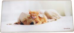 Floston Mouse Pad Floston PET FRIENDS, 900 x 400 x 3mm, baza cauciucata, suprafata textila, margini cusute (Bej) (Floston PET FRIENDS) Mouse pad