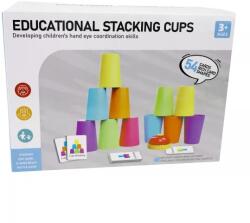 Man Yuk Toys Turn de pahare - joc educativ cu carduri de sarcini, set de 12 buc (ME 279)
