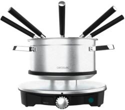  Cecotec fondü szett, Fun Gourmet Fondue, 1.7 literes kapacitás, 8 személyes, állítható termosztát, 4 hőmérséklet fokozat, fényjelző, rozsdamentes acél edény tapadásmentes belsővel, fröccsenés