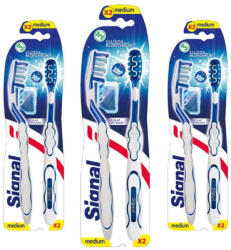 Signal White Now White System medium fogkefe (3x2 db) + AJÁNDÉK Super Mario uzsonnás doboz