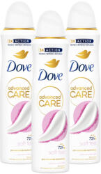 Dove Advanced Care Soft-Feel izzadásgátló (3x150 ml) + AJÁNDÉK Bic borotva