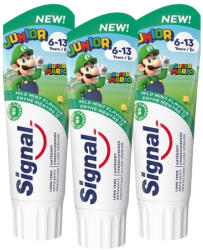 Signal Junior fogkrém, Mentás (3x75 ml) + AJÁNDÉK Super Mario uzsonnás doboz