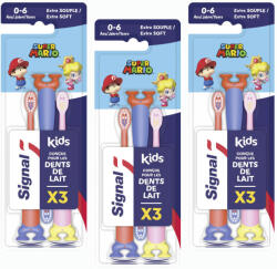 Signal Kids Super Mario fogkefe (3x3 db) + AJÁNDÉK Super Mario uzsonnás doboz