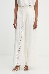 Haveone széles szárú női pamut nadrág - bézs M