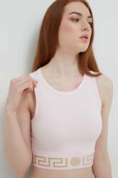 Versace crop top női pamut elasztánnal - rózsaszín XL