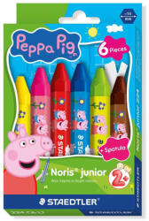 STAEDTLER Creioane colorate cerate STAEDTLER Noris Junior Peppa Pig, 6 culori/set