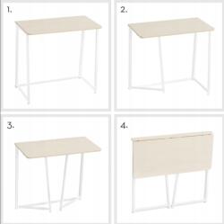 Ruhhy Összecsukható Számítógépasztal 80 CM Kicsi Kis Helyiségekbe Laptophoz (r-55)
