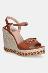 Love Moschino női bőr éksarkú espadrille - barna Női 40