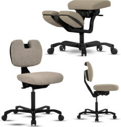 MERCURY EVO multifunkcionális, ergonómikus szék és térdelőszék, szürke