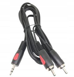 Cabletech Kábel jack dugó 3.5 2RCA fekete 10m (KPO4004-10)