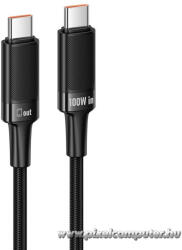 hoco. U153 Extreme USB-C - USB-C PD 100W gyorstöltő és adatkábel 1, 2 m - Fekete (6942007677233)