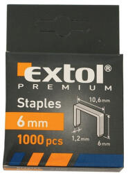 Extol PREMIUM tűzőgépkapocs profi (10, 6×0, 52×1, 2mm) ; 8mm, 1000db (8852202) - remishop