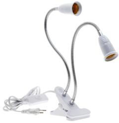 LEDMEGROW Fehér lámpa csipesszel 2x E27