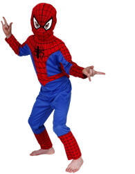 DEPOX Costum Spiderman clasic pentru copii, 5-7 ani, 110-120 cm (2375) Costum bal mascat copii