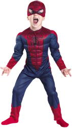 DEPOX Costum Spiderman cu muschi pentru copii, rosu, 120-130 cm, 7-9 ani (2382) Costum bal mascat copii