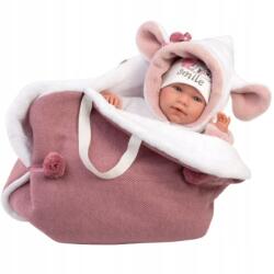 Llorens Llorens: Mimi Llorana 42cm-es síró újszülött baba hordozóval (74048)
