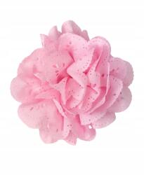  applikáció felvarró virág rózsaszín chiffon nagy dísz 9cm