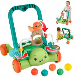 Mattel Aktivizáló Teknős Járókeret 2 Az 1-BEN Gyerekeknek Labdákkal (JKD63)
