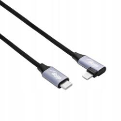 Akyga Lightning Usb C gyorstöltő kábel 30W Apple iPhone 1m Fekete (AK-USB-56)