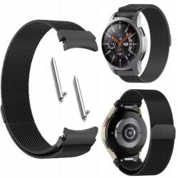  Szíj Samsung Galaxy Watch 4 5 6 7 40/44/45/46/47mm Készülékhez Fekete Acél (pasek elegancki metalowy na magnes)