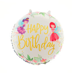 PartyPal ECO fólia lufi, 18"/45cm, gömb, Tündérek