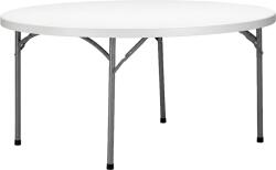 Ambitent Kerti asztal összecsukható Ø122 cm HDPE, fehér (AD5070)