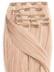 BellaHair Csatos Emberi Póthaj Classic Hamvas Világos Platinaszőke Színben 40cm (Szín #60ASH) (RC-CL-4060ASH)
