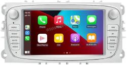 TopNAVI Ford Focus, Kuga, Mondeo, Transit, S-Max, C-Max Ezüst 7" Android multimédia autórádió érintőkijelzős fejegység - 4GB+ 64GB Carplay WIFI (51593918284116)