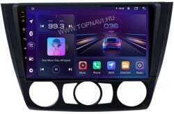 TopNAVI BMW E81 E82 E87 E88 2004-2011 9" Android multimédia autórádió érintőkijelzős fejegység - Digitális klíma panel B jelölés / 4GB+ 64GB Carplay WIFI (E81)
