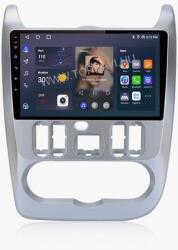 TopNAVI Dacia Logan, Sandero 2009-2015 9" Android multimédia autórádió érintőkijelzős fejegység - Kormány vezérléssel / 4GB+ 64GB Carplay WIFI (Logan913-GP)