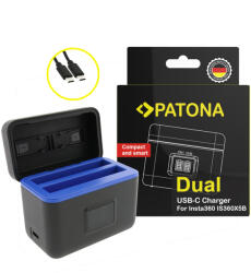 Patona Incarcator Patona Hub pentru 3 baterii Insta360 X5 cu USB-C si functie power bank