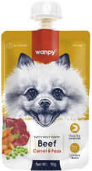 Wanpy WANPY Tasty Meat Paste, XS-M, Vită, punguță recompense câini, (piure), 90g