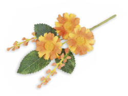 Decorer Margareta artificiala galbena verde cm 15 H (A09.06.61A)