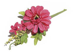 Decorer Floare artificiala verde roz cm 22.5 H (A56.32.20C)