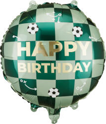 PartyDeco Balon din folie Happy Birthday - Fotbal 35 × 35 cm