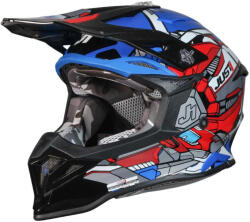 JUST1 Casca motocross atv JUST1 J39 Suppressor - marime M, Rosu Albastru Negru Lucios (6060040171010M)