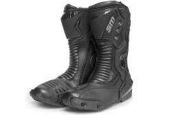 SM Racewear Cizme moto SM Racewear Detroit 2 - piele naturala si materiale compozite, protectii calcai-degete-lateral si zone flexibile pentru mobilitate (CPD092BK44)